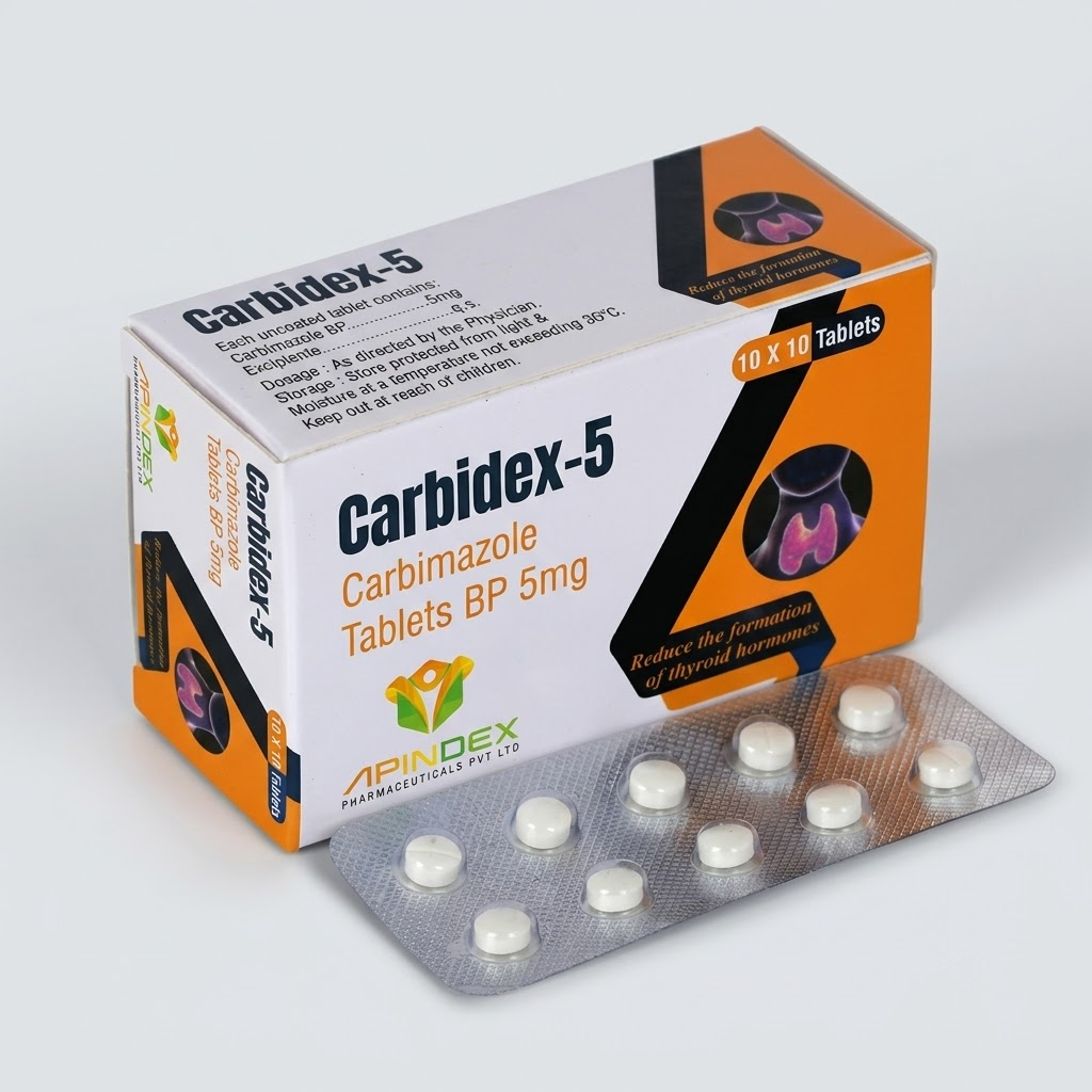 Carbimazole Tablets packaging