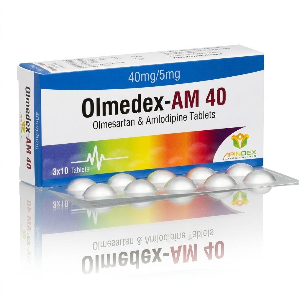 Olmesartan 40mg & Amlodipine 5mg Tablets packaging