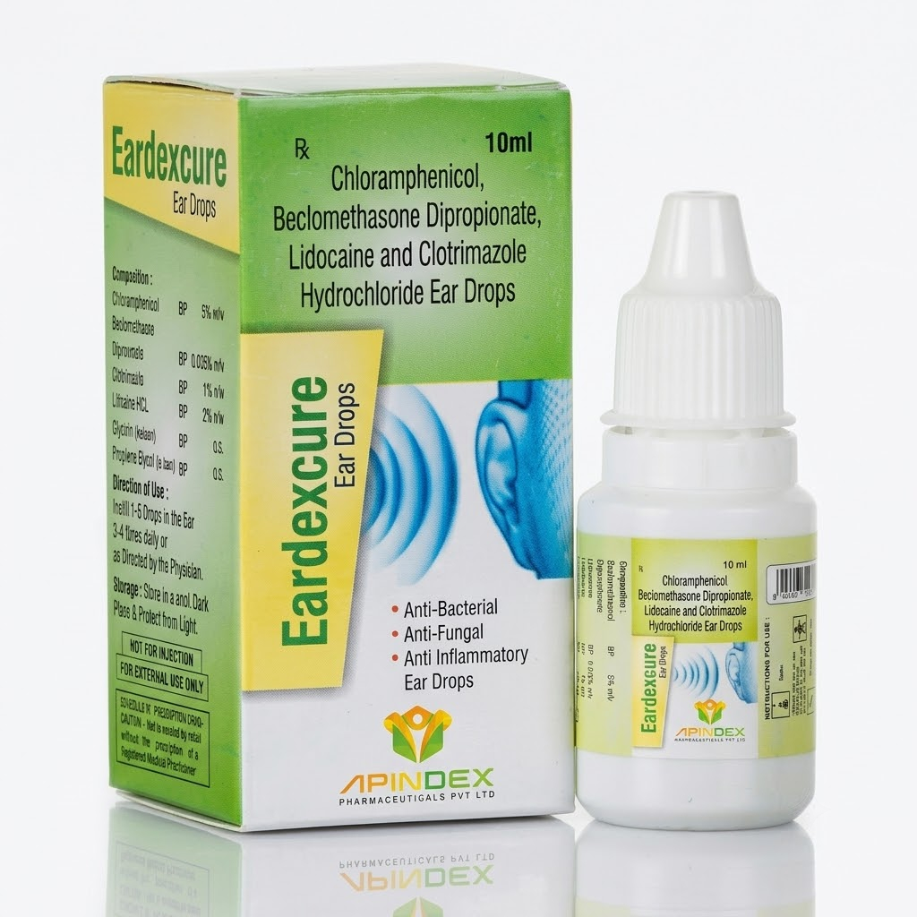 Chloramphenicol Beclomethasone & Clotrimazole Ear Drops