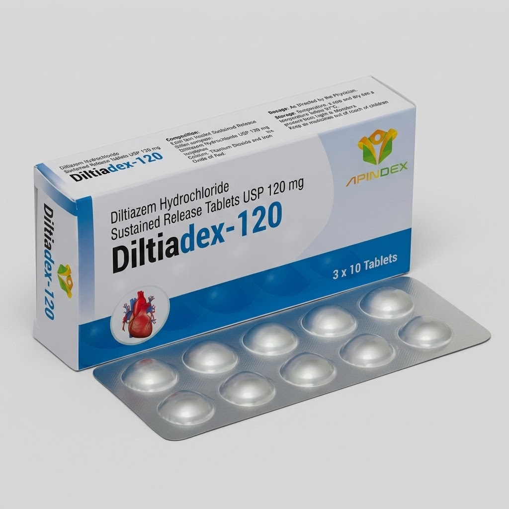 Diltiazem Hydrochloride Tablets 120 mg packaging