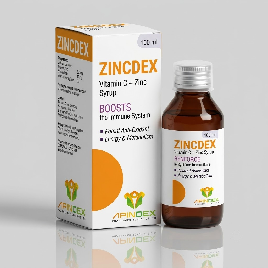 Vitamin C + Zinc Syrup packaging