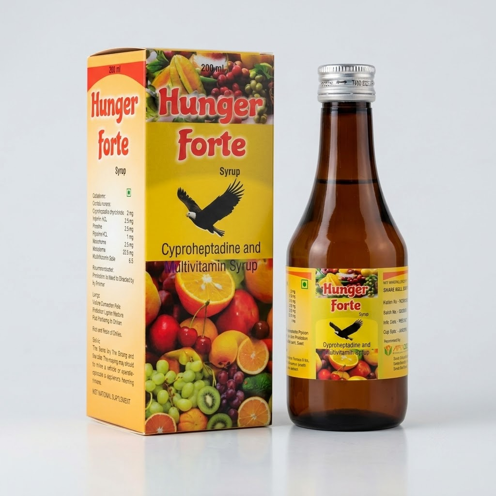 Cyproheptadine and Multivitamin Syrup packaging