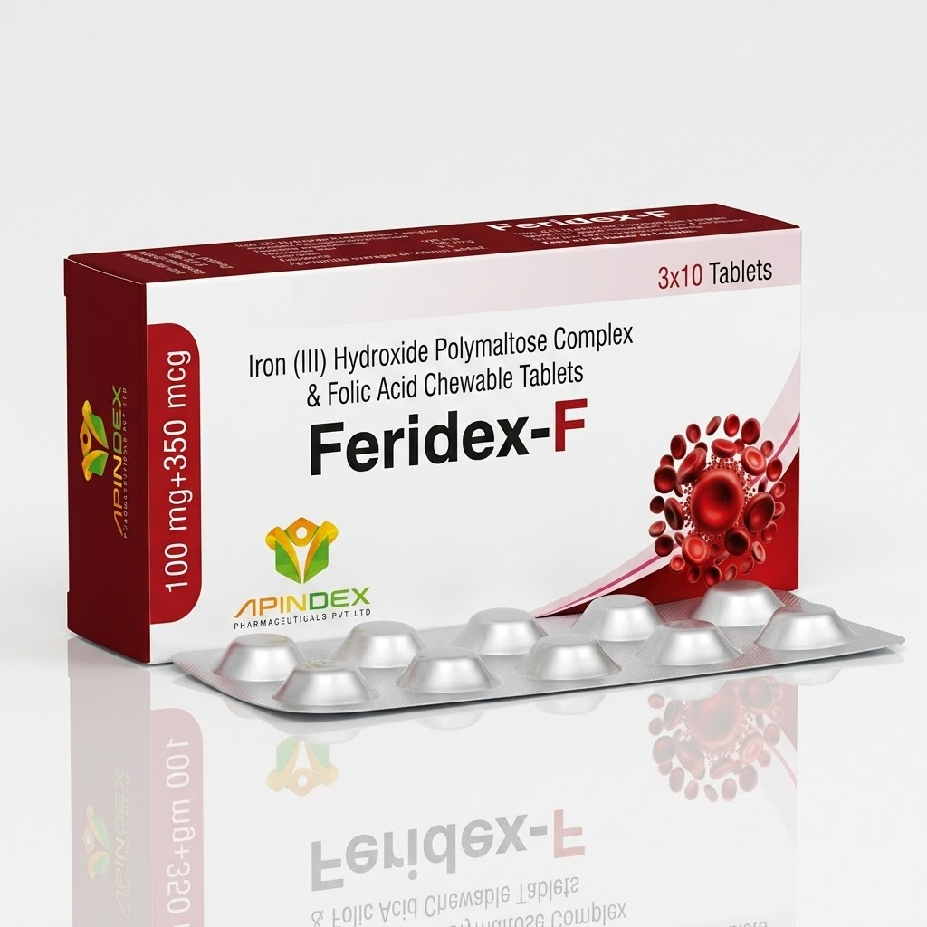 Iron (III) Hydroxide Polymaltose Complex & Folic Acid Chewable Tablets packaging