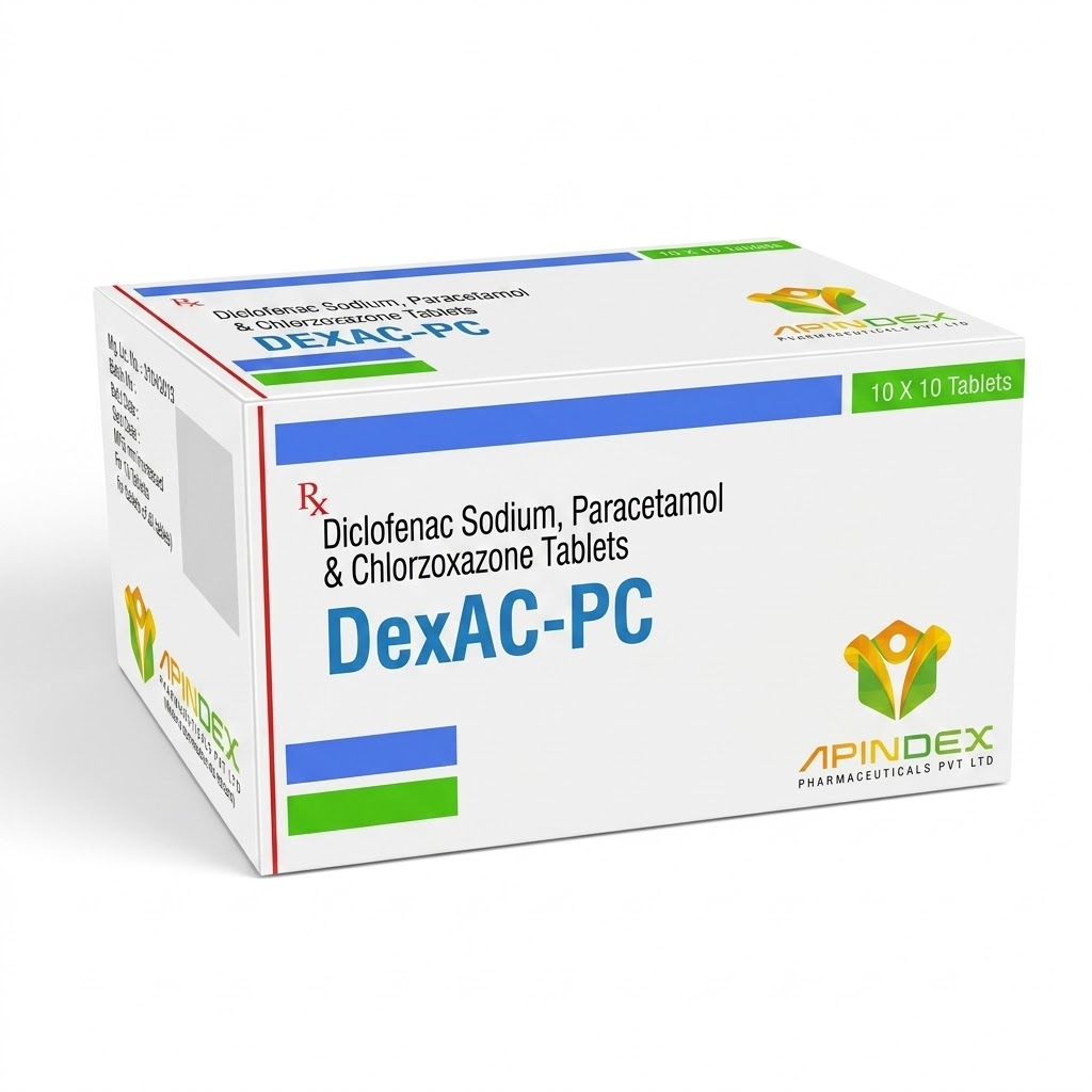 Chlorzoxazone Diclofenac Paracetamol Tablets packaging