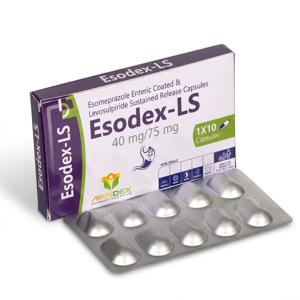 Esomeprazole & Levosulpiride Capsules packaging