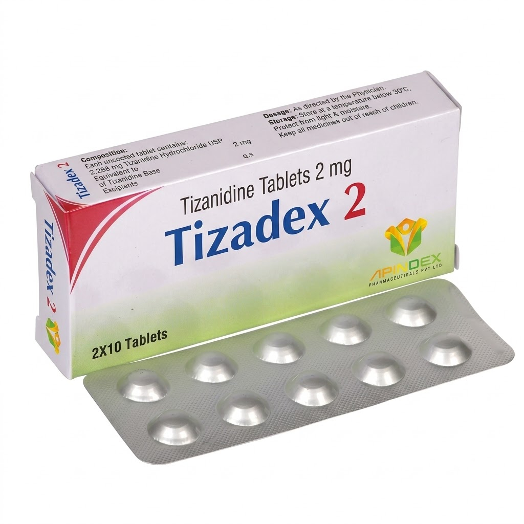 Tizanidine Tablets packaging