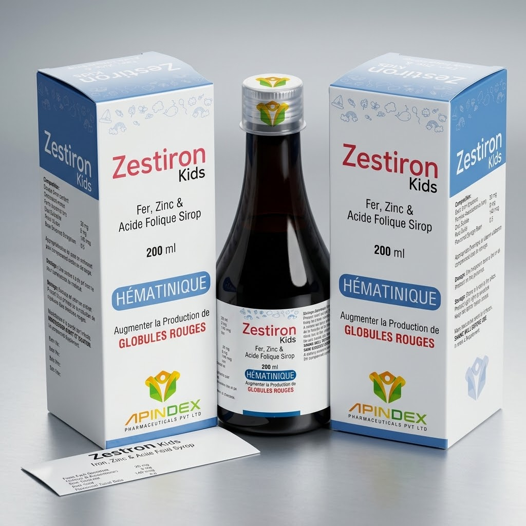 Iron, Zinc & Folic Acid Syrup packaging