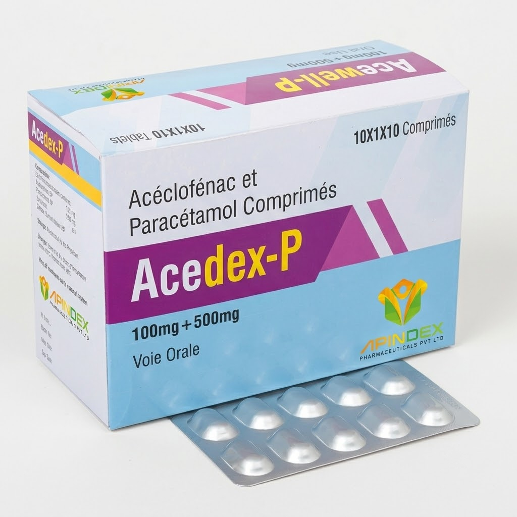 Aceclofenac and Paracetamol Tablets packaging