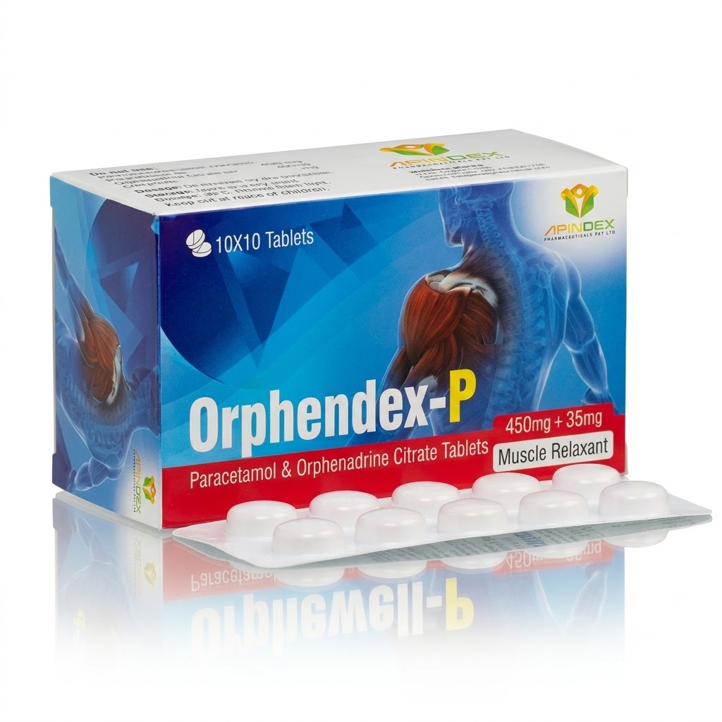 Paracetamol & Orphenadrine Citrate Tablets packaging