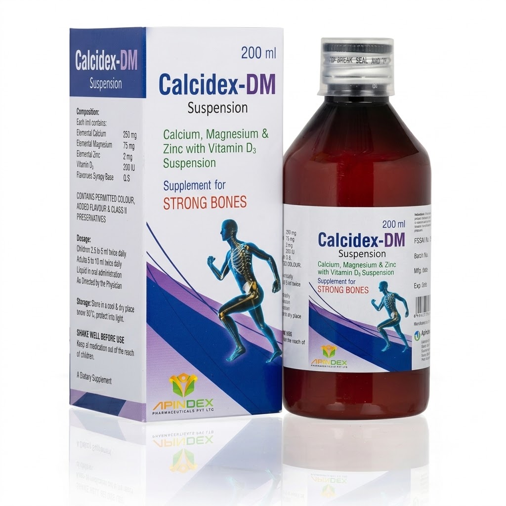 Calcium Magnesium Zinc and Vitamin D3 Suspension packaging