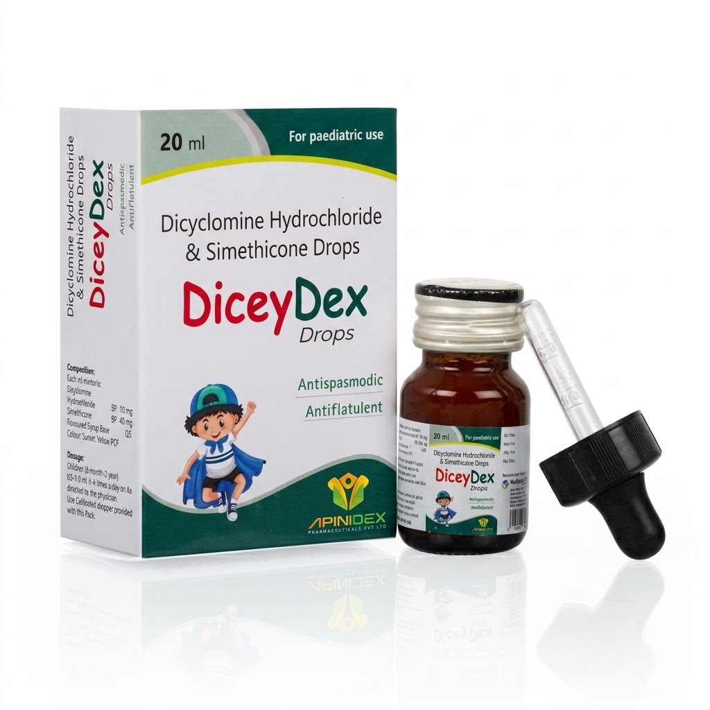 Dicyclomine Hcl & Simethicone Suspension packaging