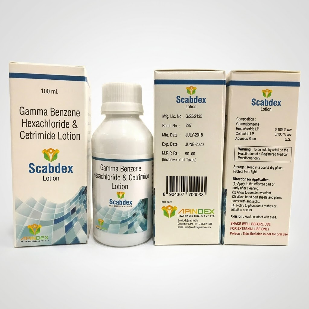 Gamma Benzene Hexachloride Cetrimide Lotion packaging