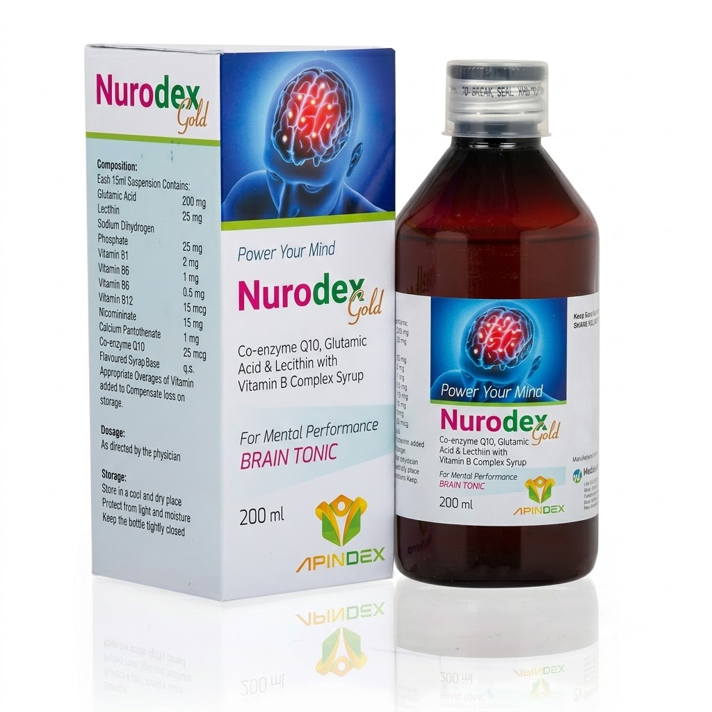 Enzyme with Vitamin B complex Syrup packaging