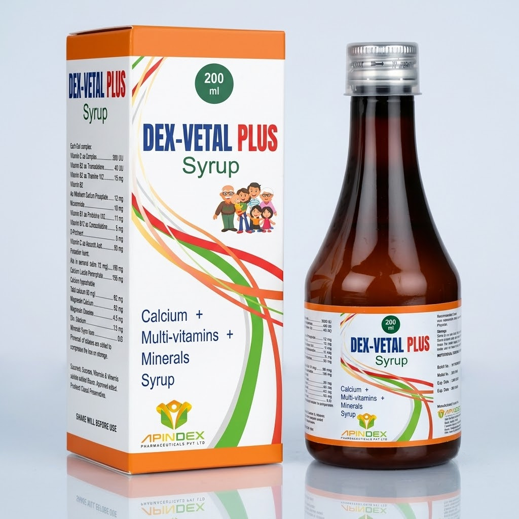 Calcium Multivitamins And Minerals Syrup packaging