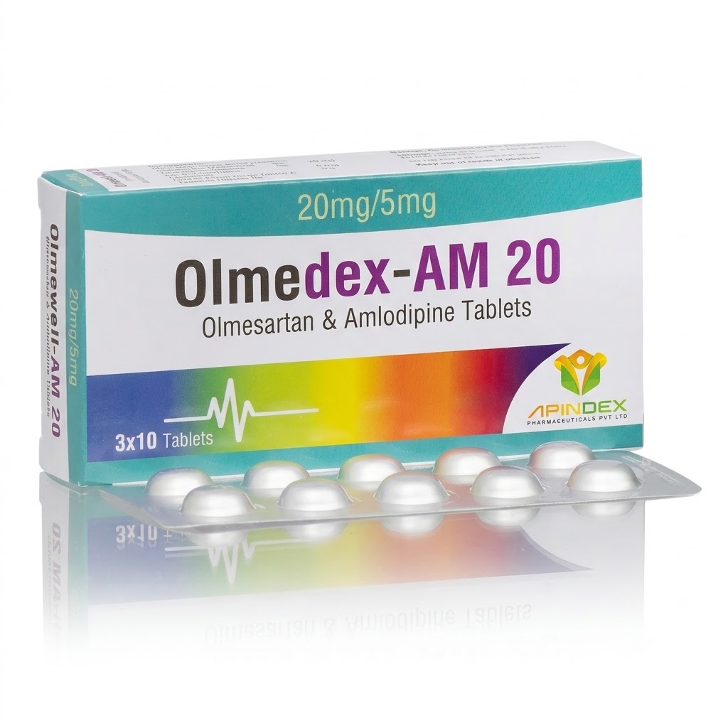 Olmesartan 20mg & Amlodipine 5mg Tablets packaging