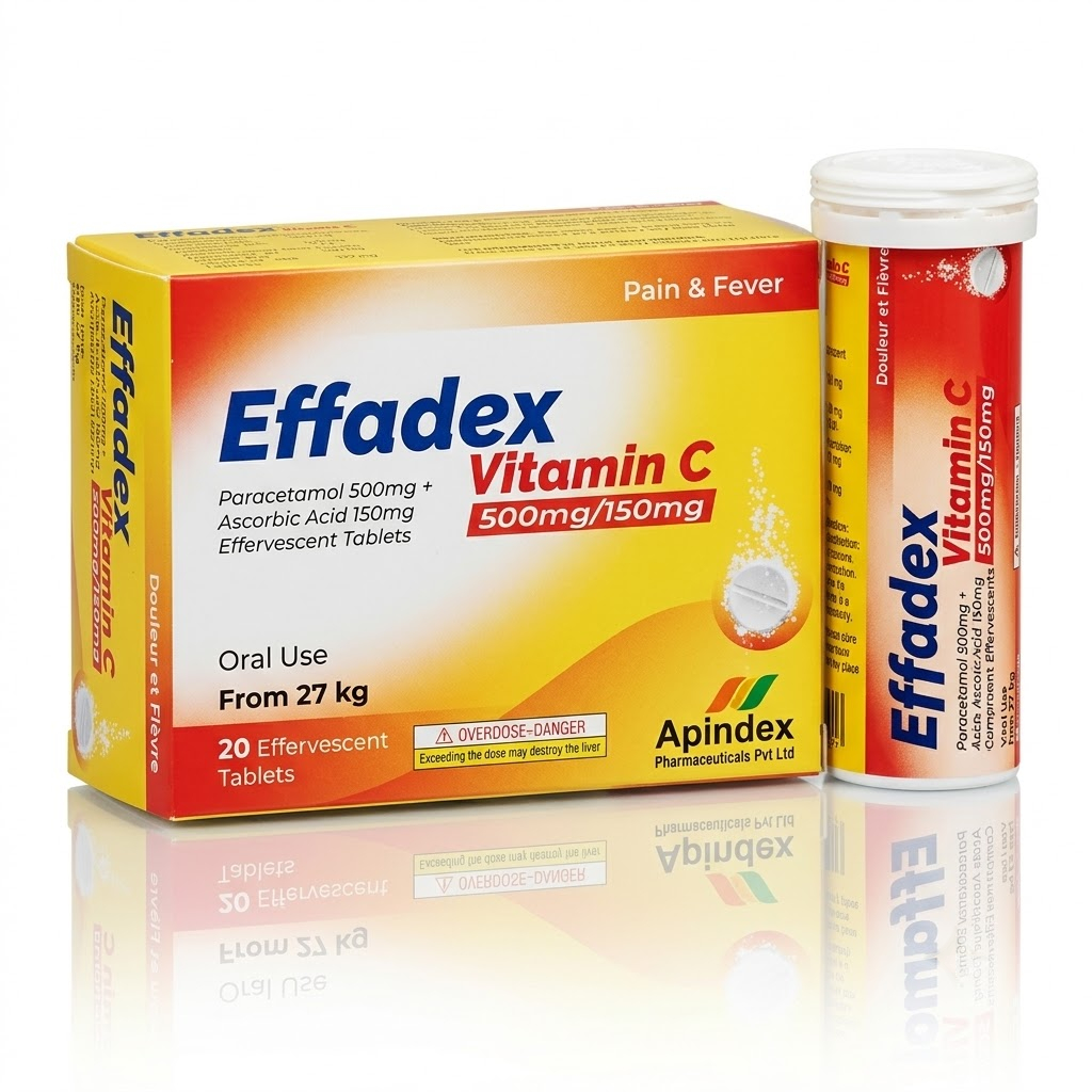 Paracetamol & Vitamin C Effervescent Tablets packaging