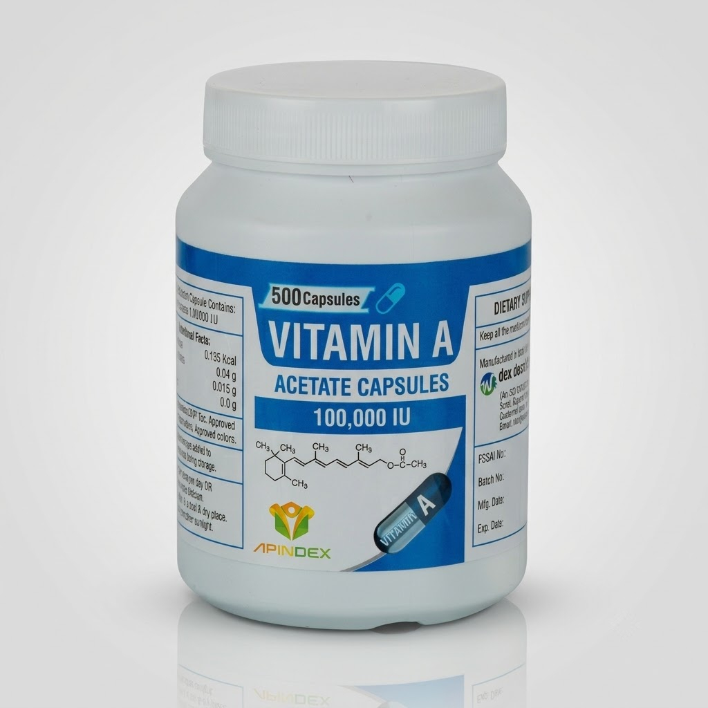 Vitamin A Capsules 100000 IU packaging