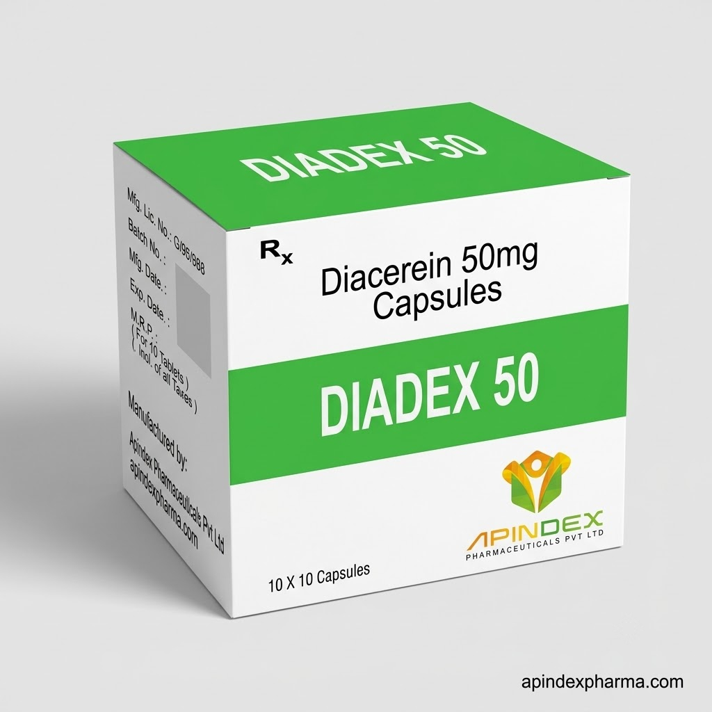 Diacerein Capsules packaging