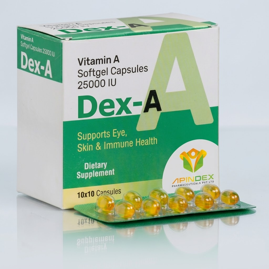 Vitamin A Softgel Capsules 25000 IU packaging